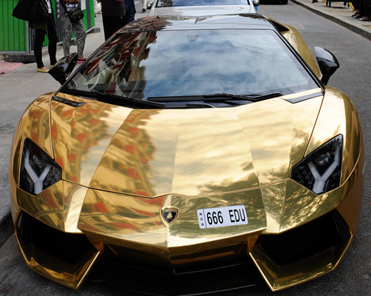 Gold car